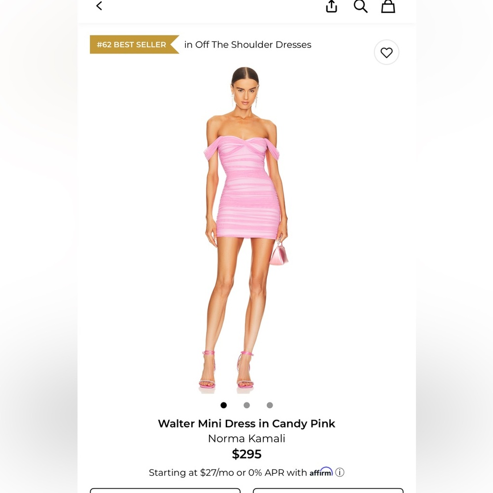 Norma Kamali Candy Pink Walter Mini Dress